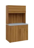 KUCH - SIMPLE 3 kuchyňka s výklopem (lednice), 1800x1000x6000 mm, ořech světlý